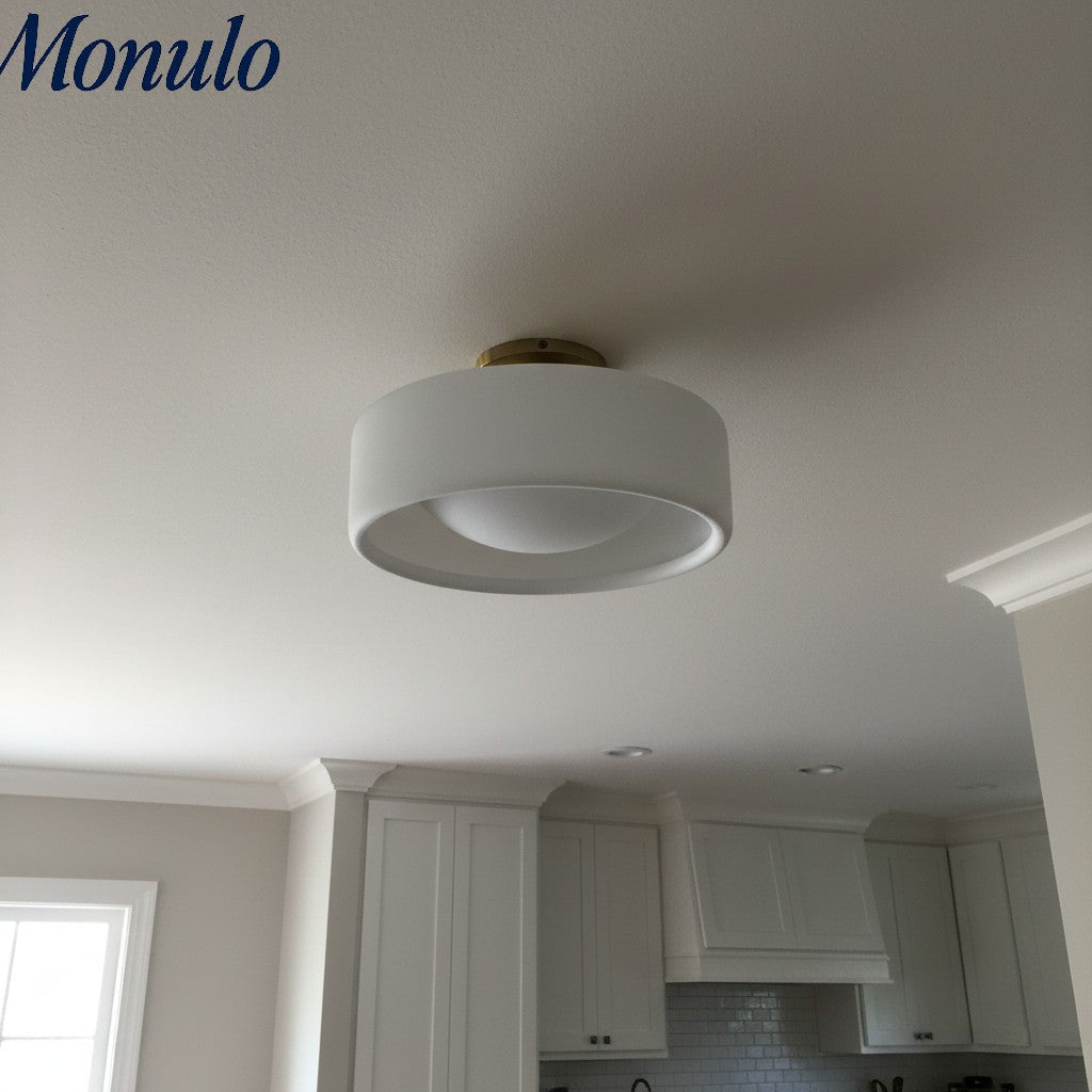 Cerova Scandinavian Porcelain Flush Mount Ceiling Light for Kitchens