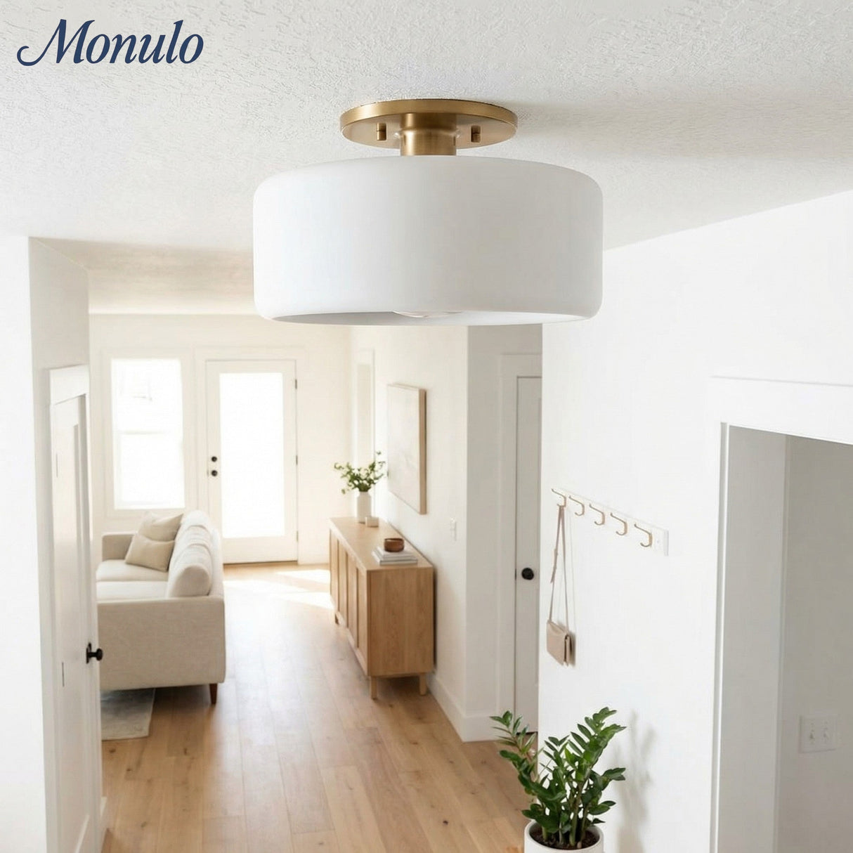 Cerova Scandinavian Porcelain Flush Mount Ceiling Light for Kitchens