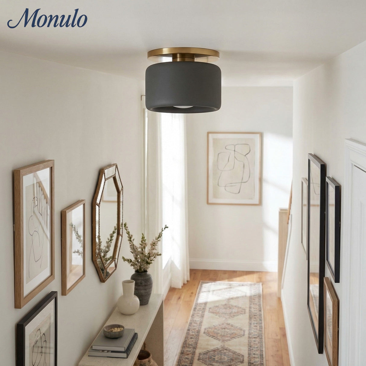 Cerova Scandinavian Porcelain Flush Mount Ceiling Light for Kitchens