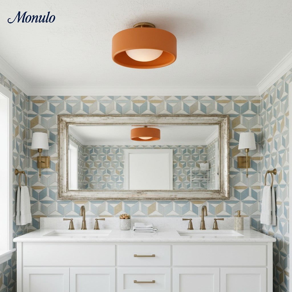 Cerova Scandinavian Porcelain Flush Mount Ceiling Light for Kitchens