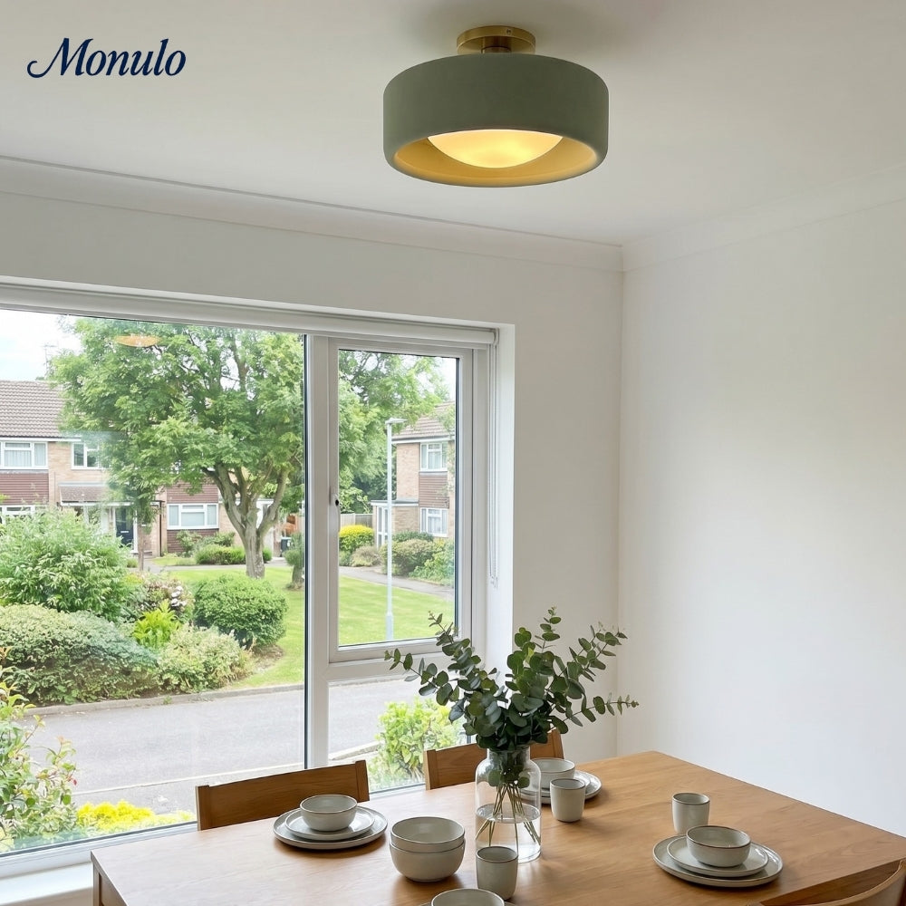 Cerova Scandinavian Porcelain Flush Mount Ceiling Light for Kitchens