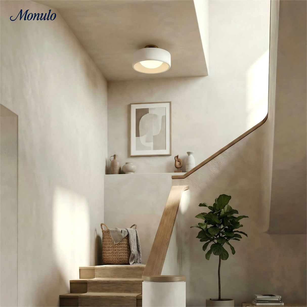 Cerova Scandinavian Porcelain Flush Mount Ceiling Light for Kitchens