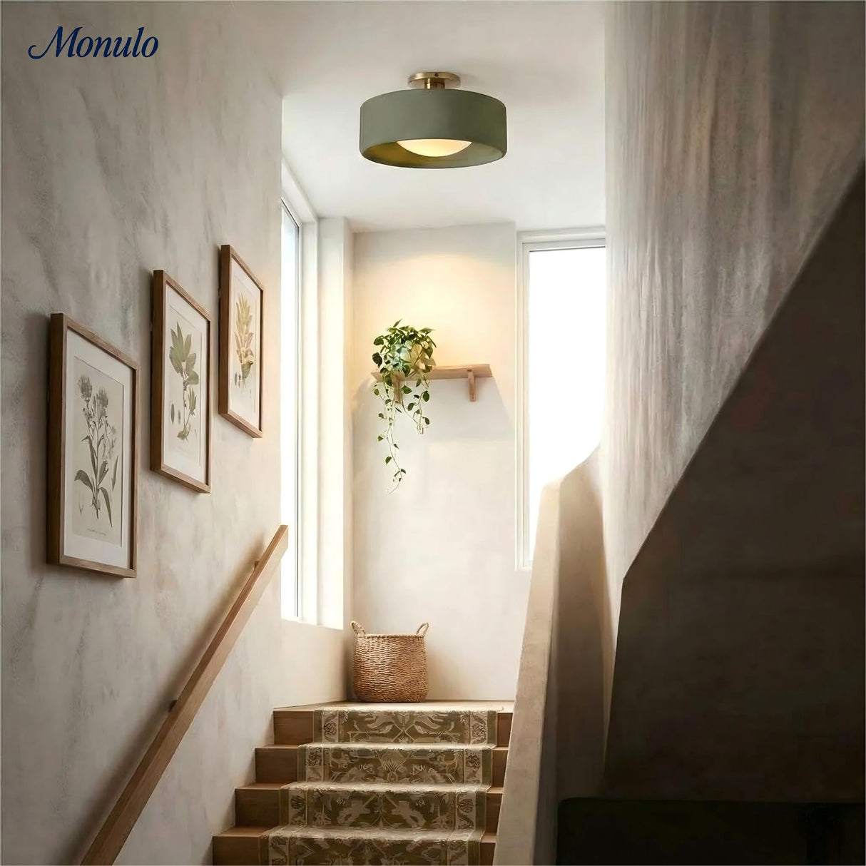 Cerova Scandinavian Porcelain Flush Mount Ceiling Light for Kitchens