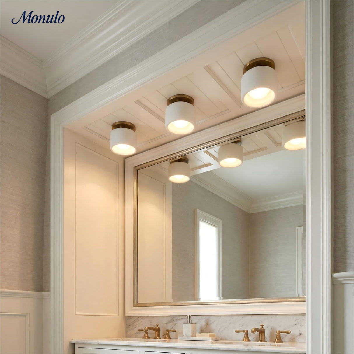Cerova Scandinavian Porcelain Flush Mount Ceiling Light for Kitchens