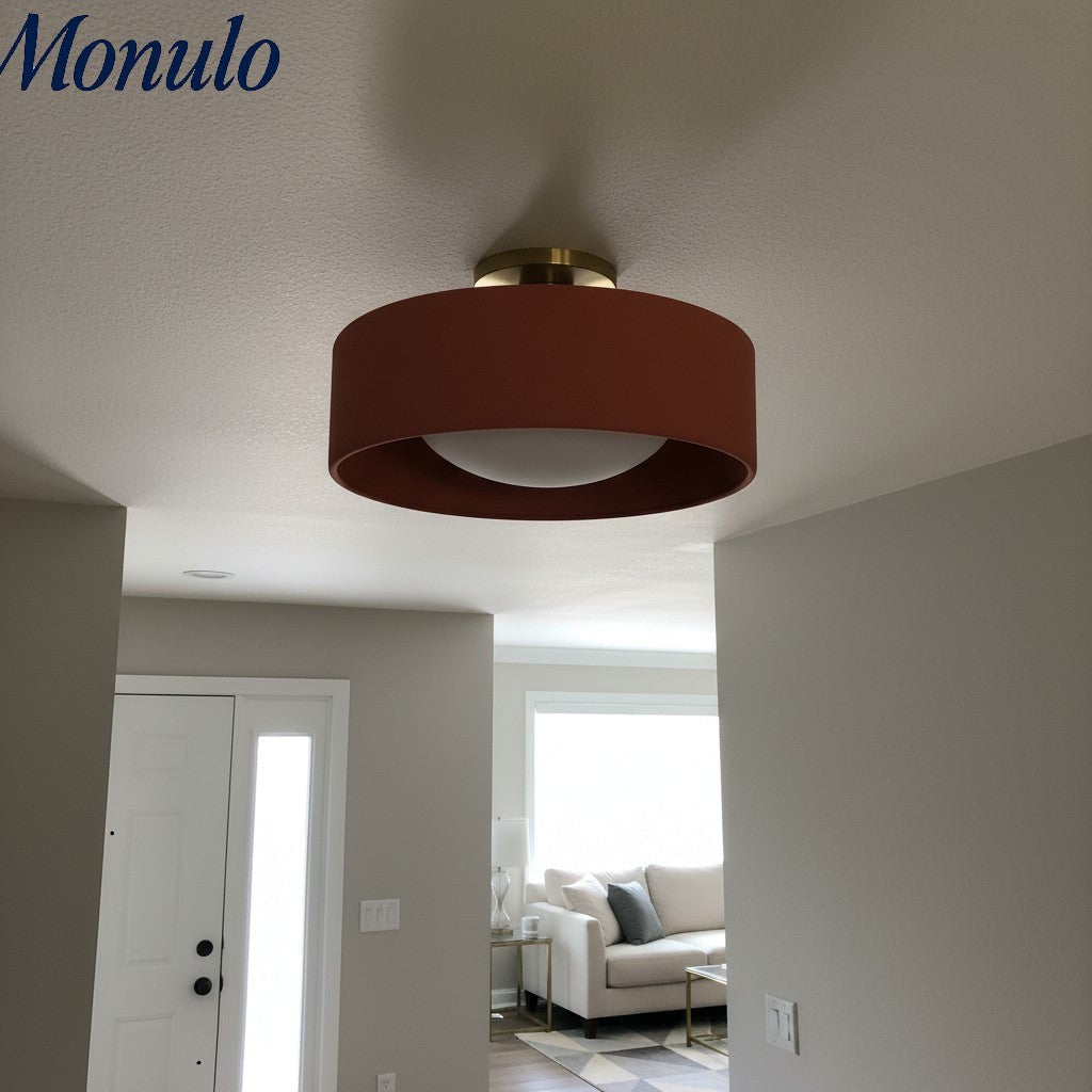 Cerova Scandinavian Porcelain Flush Mount Ceiling Light for Kitchens