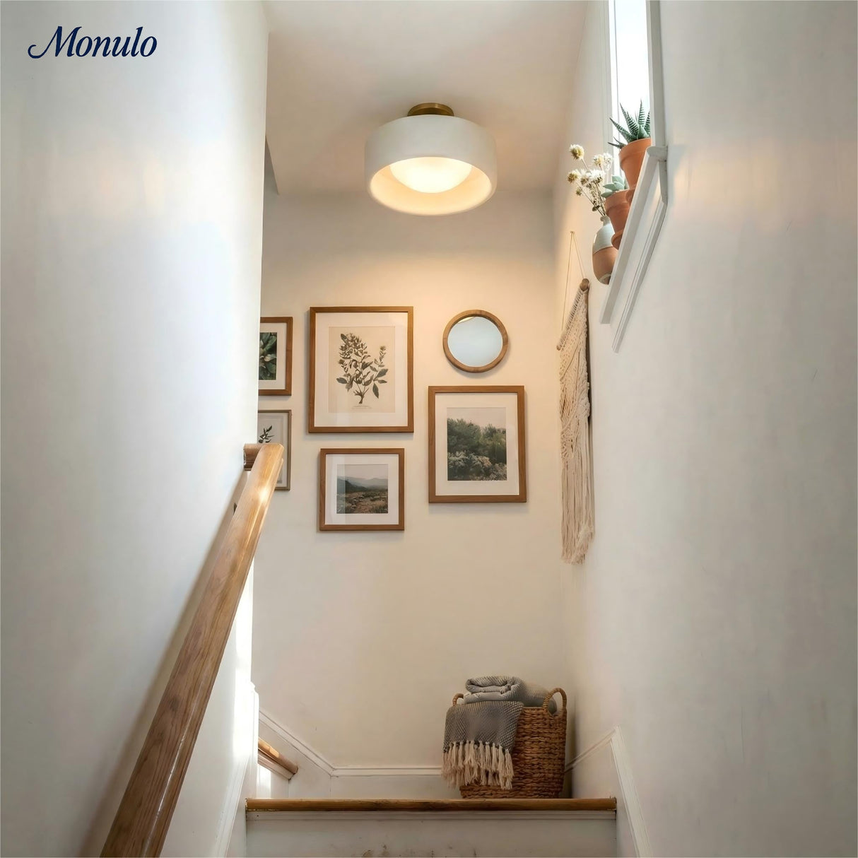 Cerova Scandinavian Porcelain Flush Mount Ceiling Light for Kitchens