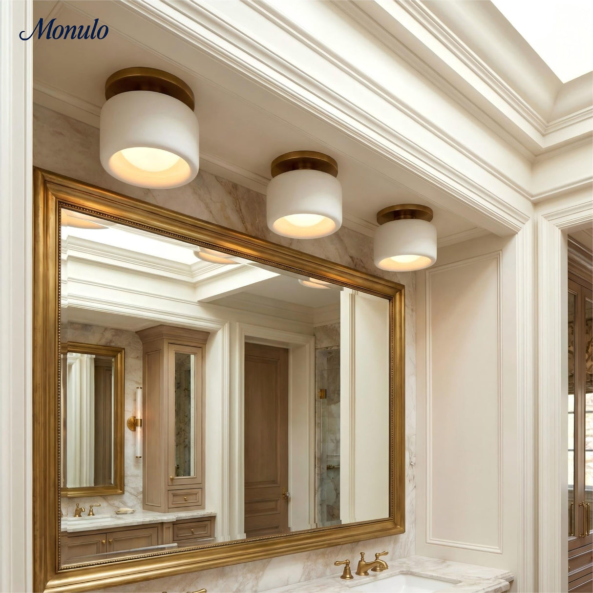Cerova Scandinavian Porcelain Flush Mount Ceiling Light for Kitchens