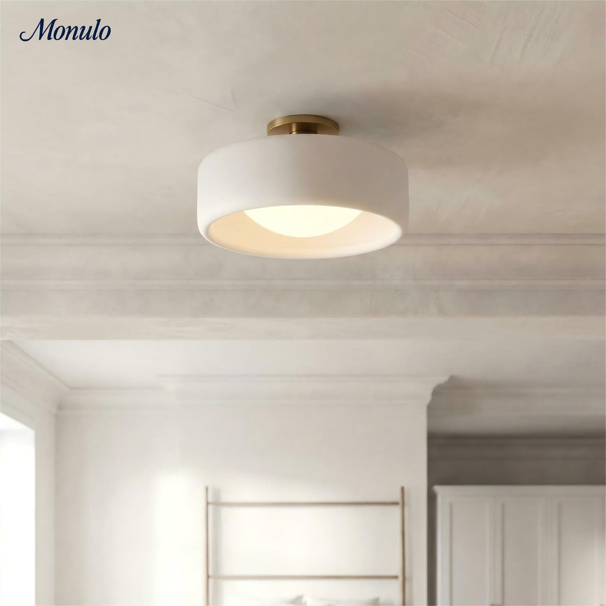 Cerova Scandinavian Porcelain Flush Mount Ceiling Light for Kitchens