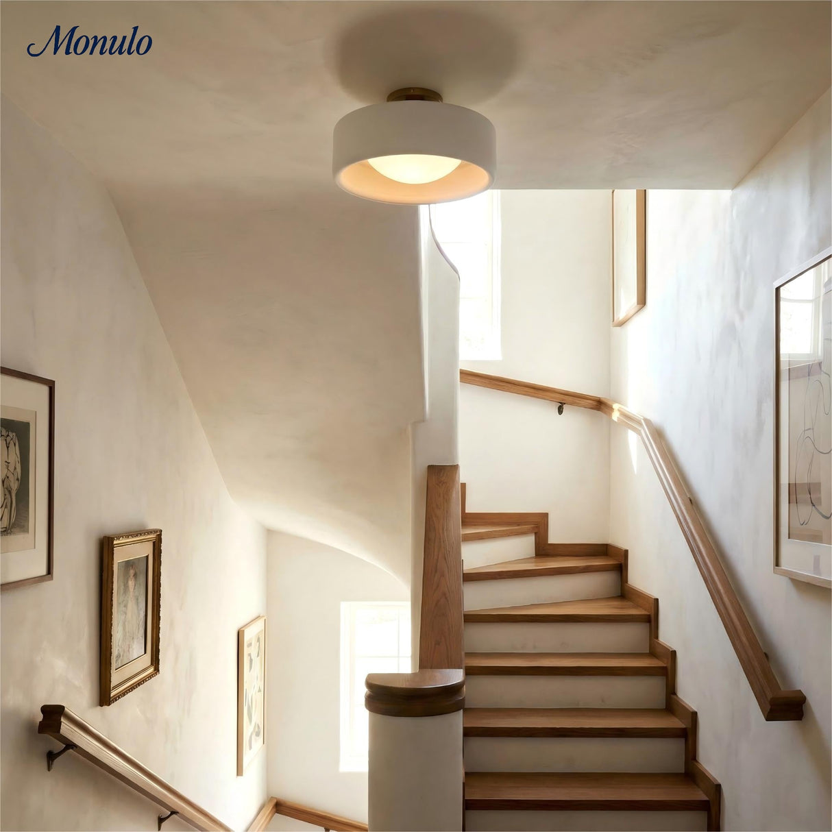 Cerova Scandinavian Porcelain Flush Mount Ceiling Light for Kitchens