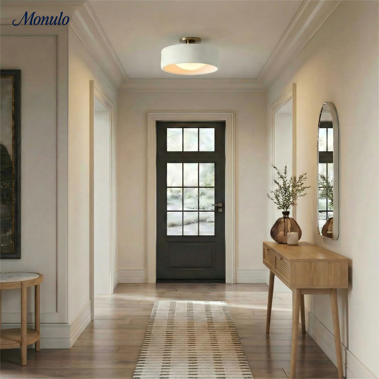 Cerova Scandinavian Porcelain Flush Mount Ceiling Light for Kitchens