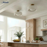 Cerova Scandinavian Porcelain Flush Mount Ceiling Light for Kitchens
