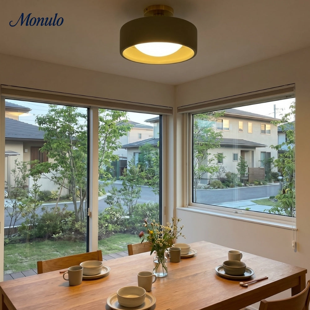 Cerova Scandinavian Porcelain Flush Mount Ceiling Light for Kitchens