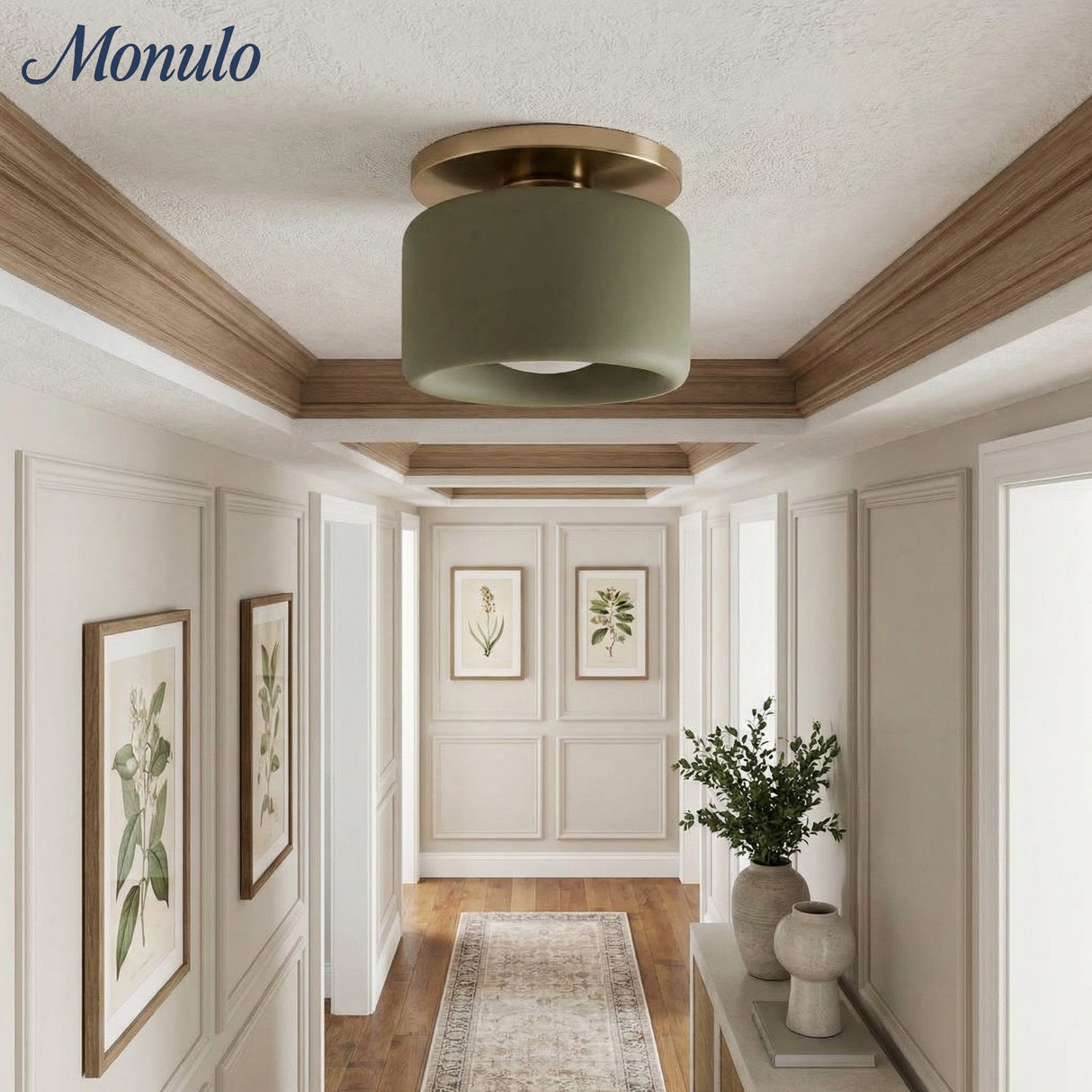 Cerova Scandinavian Porcelain Flush Mount Ceiling Light for Kitchens