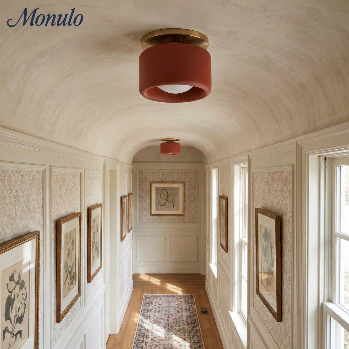 Cerova Scandinavian Porcelain Flush Mount Ceiling Light for Kitchens