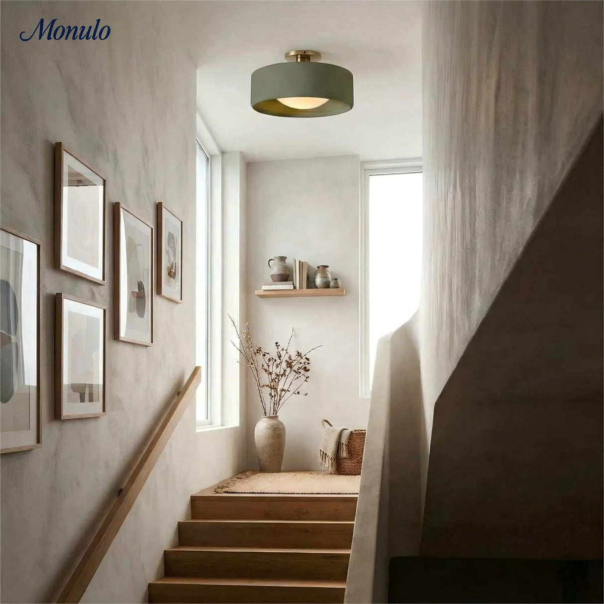 Cerova Scandinavian Porcelain Flush Mount Ceiling Light for Kitchens