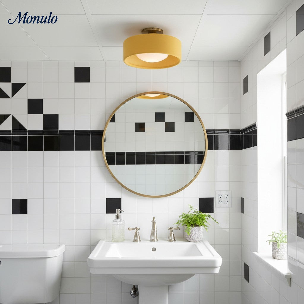 Cerova Scandinavian Porcelain Flush Mount Ceiling Light for Kitchens