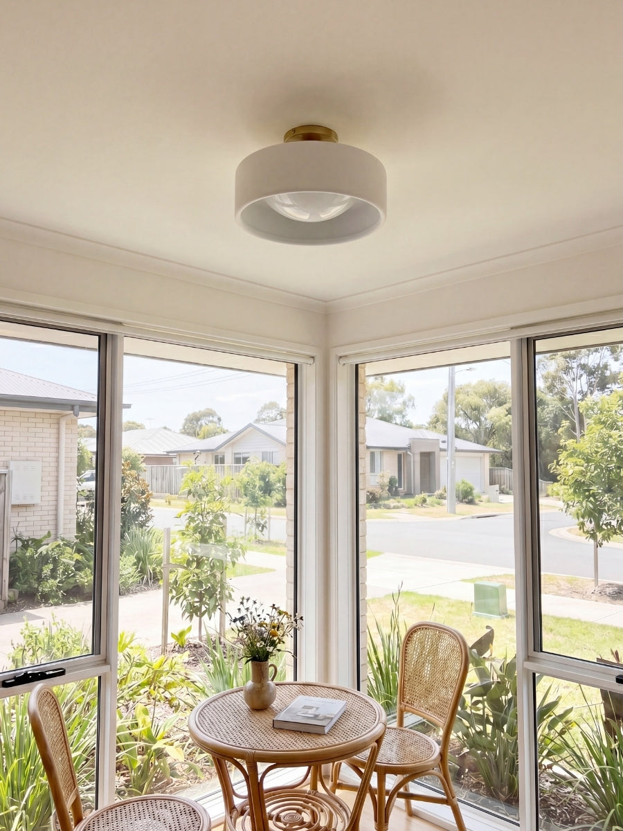 Cerova Scandinavian Porcelain Flush Mount Ceiling Light for Kitchens