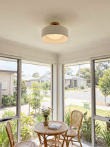 Cerova Scandinavian Porcelain Flush Mount Ceiling Light for Kitchens