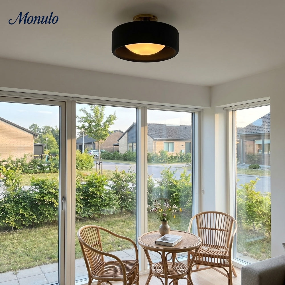 Cerova Scandinavian Porcelain Flush Mount Ceiling Light for Kitchens