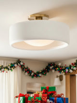 Cerova Scandinavian Porcelain Flush Mount Ceiling Light for Kitchens