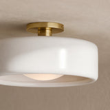 Cerova Scandinavian Porcelain Flush Mount Ceiling Light for Kitchens