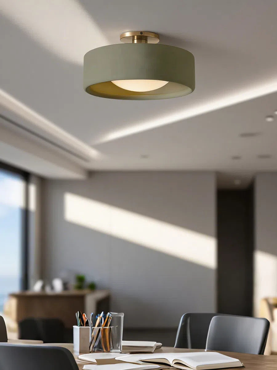 Cerova Scandinavian Porcelain Flush Mount Ceiling Light for Kitchens